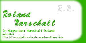 roland marschall business card